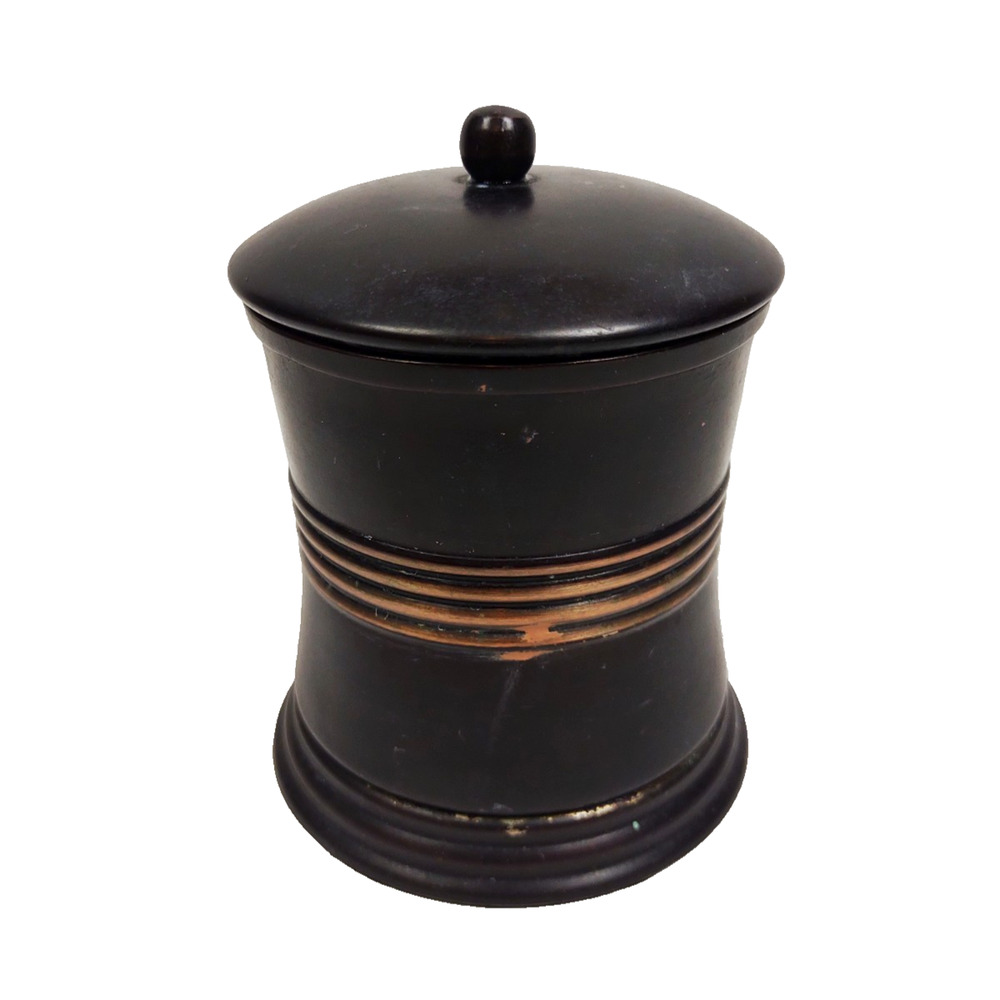 Oil Rubbed Bronze Metal Cotton Ball Qtip Holder Lexington Bath Decor 4.5" India